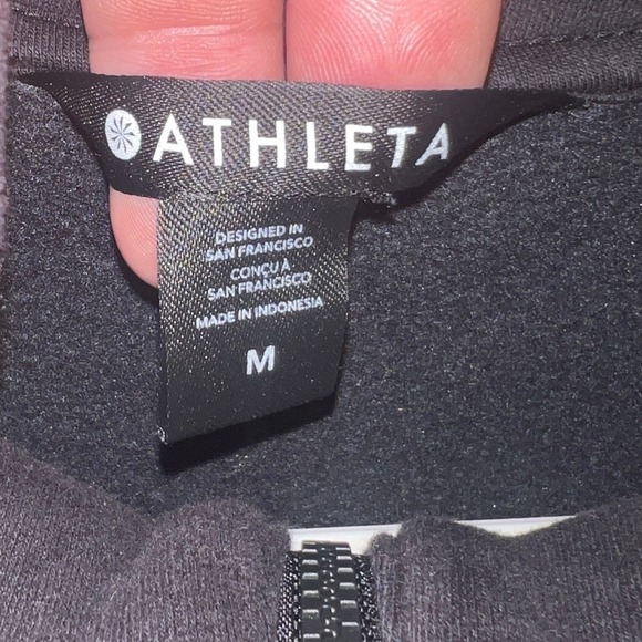 Athleta Coaster Luxe Quarter Zip Sweatshirt Lot of 3 Black Green Brown Medium - Picture 2 of 12